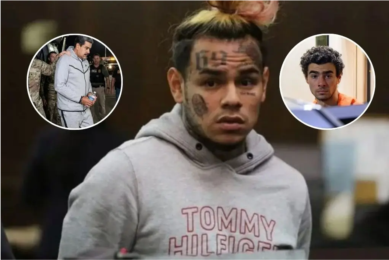 6ix9ine presume compartir prisión con Maduro y Luigi Mangione
