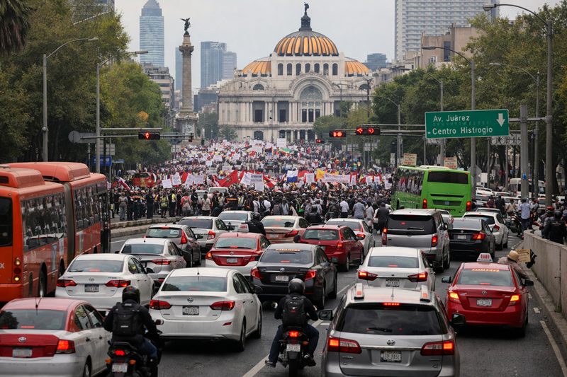 Así se mueve hoy la CDMX entre marchas y tráfico