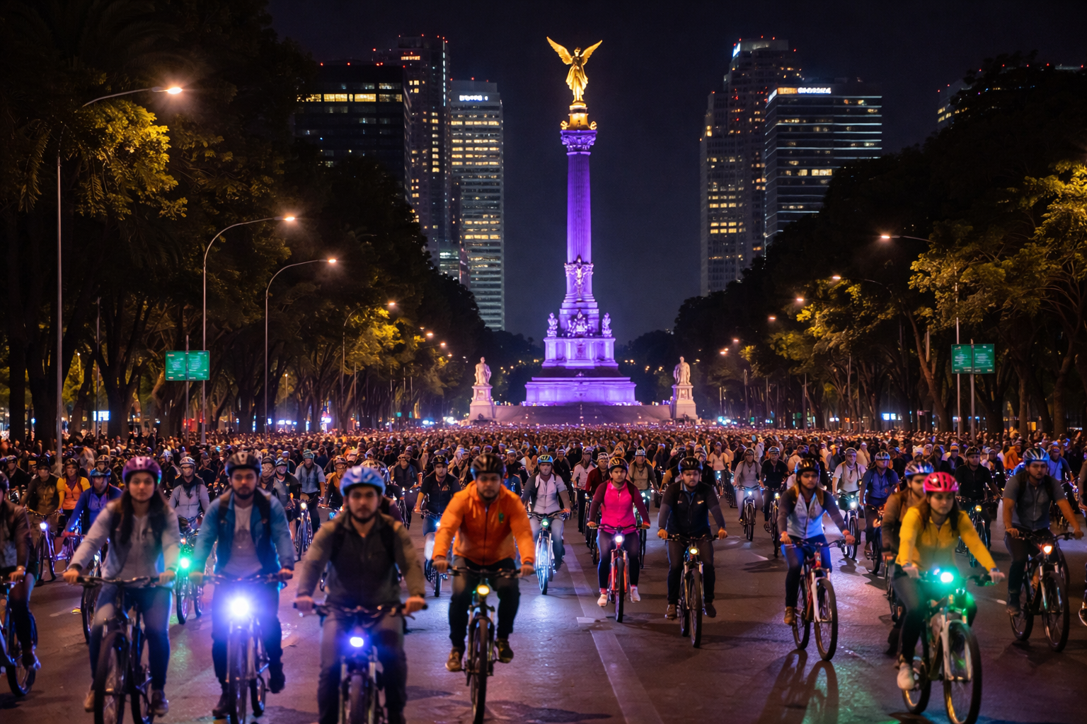 “Muévete en Bici” regresa de noche: así será el recorrido primaveral en la capital