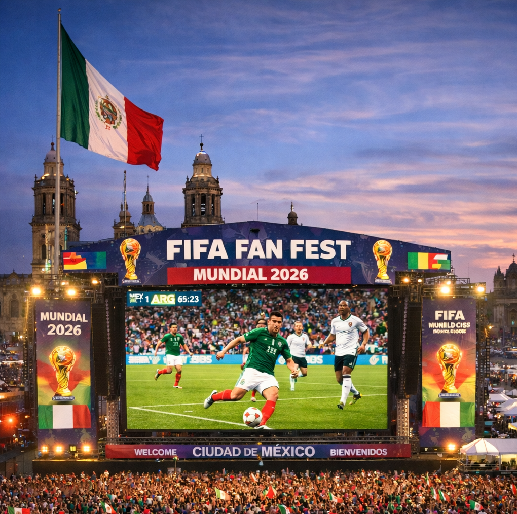 Pantalla gigante y 39 días de fútbol: el Zócalo será el epicentro del Mundial 2026 en la CDMX