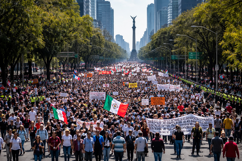 Lunes complicado en CDMX: marchas y tráfico ponen a prueba la movilidad